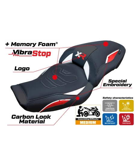 Funda de asiento compatible - BMW S 1000 XR 2024-2026 - mod Linz Comfort System Plus