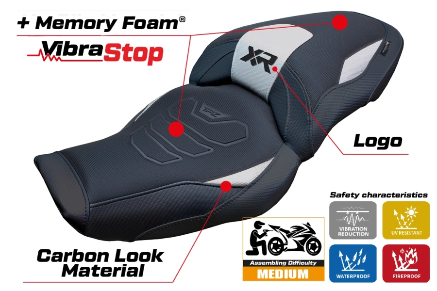 Housse de selle compatible - BMW S 1000 XR 2024-2026 - mod Linz Comfort System Plus