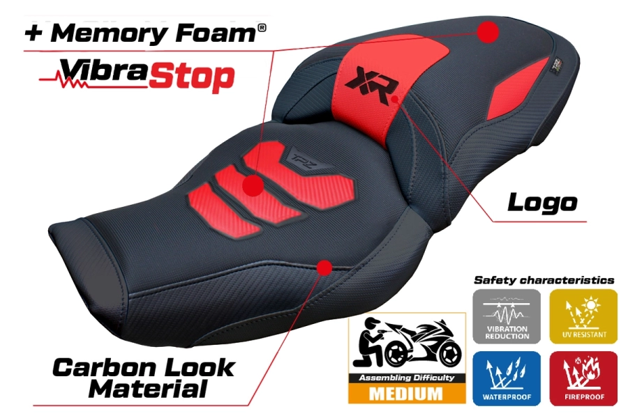 Rivestimento sella compatibile - BMW S 1000 XR 2024-2026 - mod Linz Comfort System Plus
