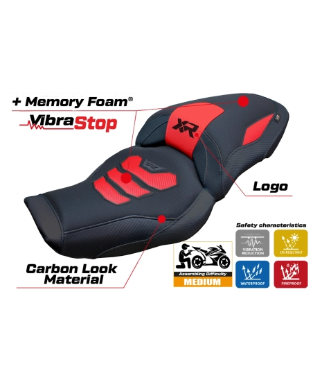 Funda de asiento compatible - BMW S 1000 XR 2024-2026 - mod Linz Comfort System Plus