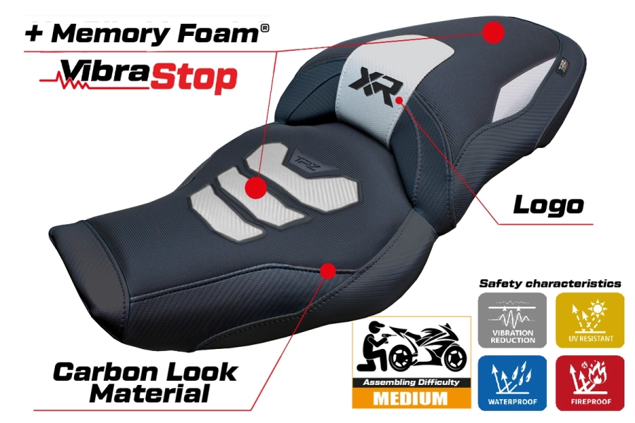 Rivestimento sella compatibile - BMW S 1000 XR 2024-2026 - mod Linz Comfort System Plus