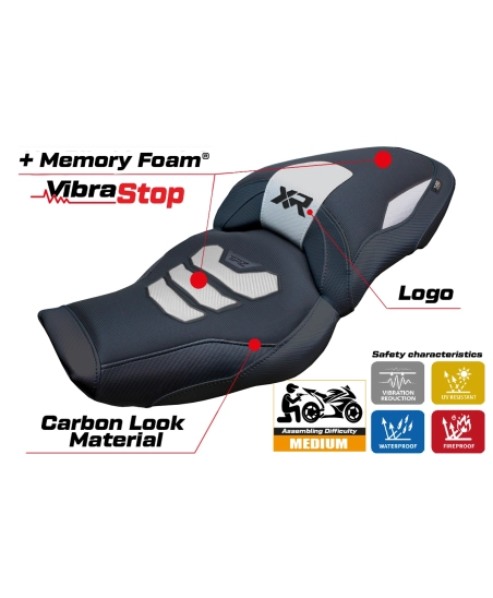 Housse de selle compatible - BMW S 1000 XR 2024-2026 - mod Linz Comfort System Plus
