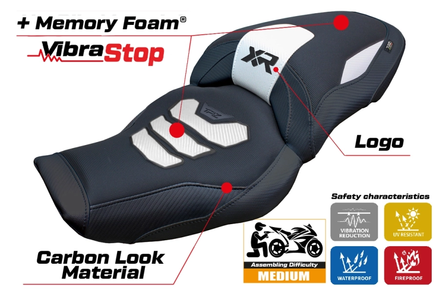 Rivestimento sella compatibile - BMW S 1000 XR 2024-2026 - mod Linz Comfort System Plus