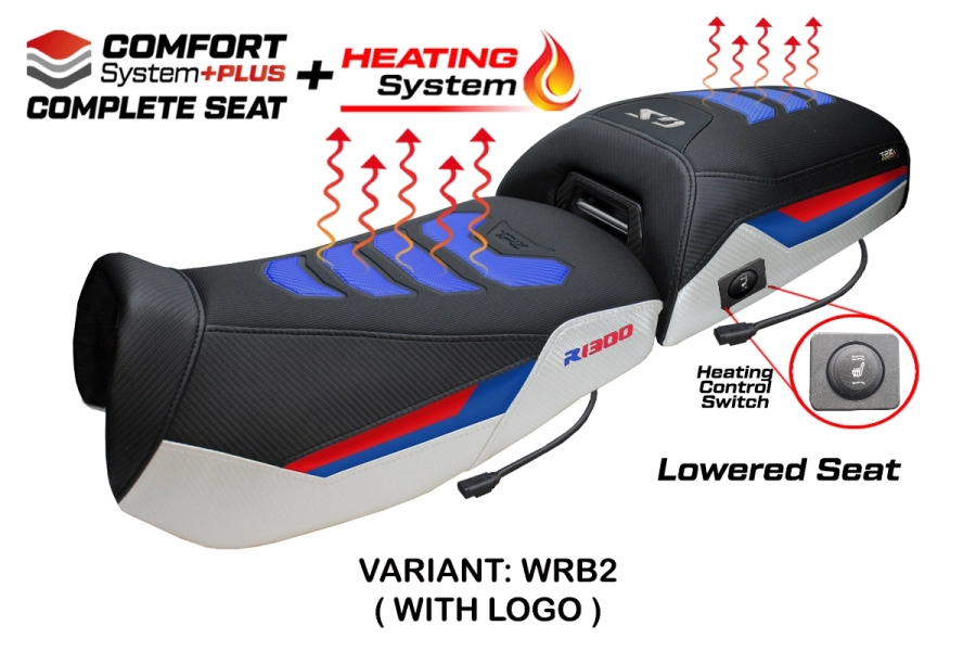 Complete seat compatible - BMW R 1300 GS Adventure 2024-2026 - mod Aalen Heating Comfort System Plus - Lowered