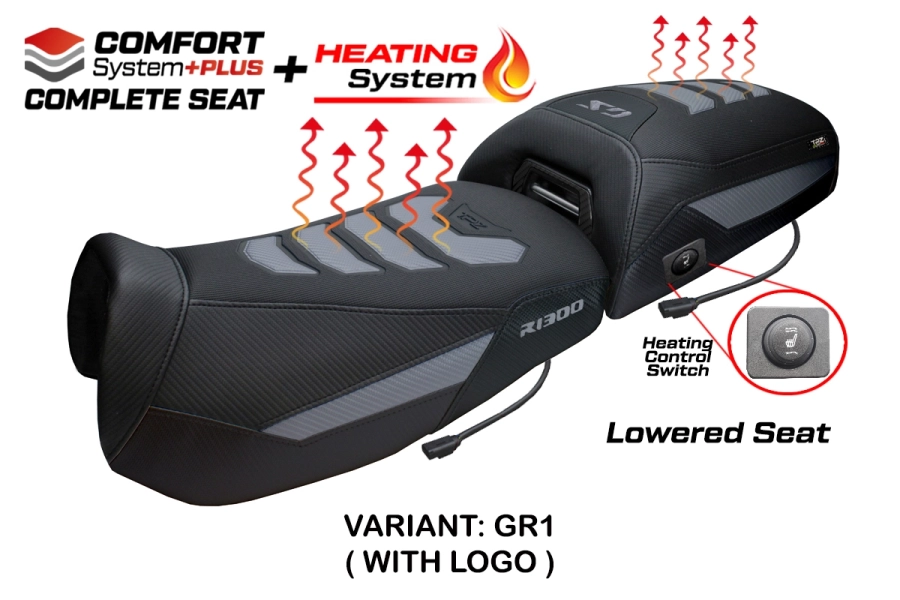 Complete seat compatible - BMW R 1300 GS Adventure 2024-2026 - mod Aalen Heating Comfort System Plus - Lowered