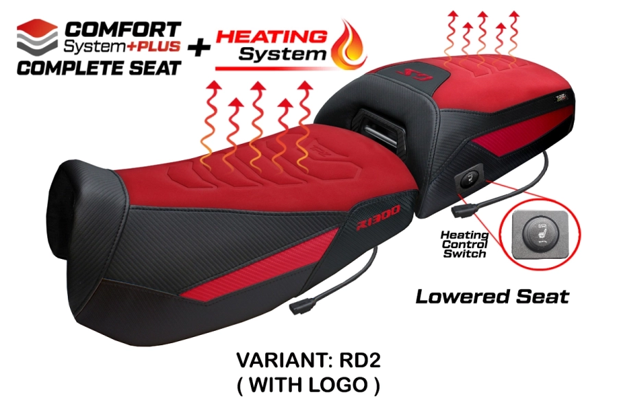 Complete seat compatible - BMW R 1300 GS Adventure 2024-2026 - mod Aalen Heating Comfort System Plus - Lowered