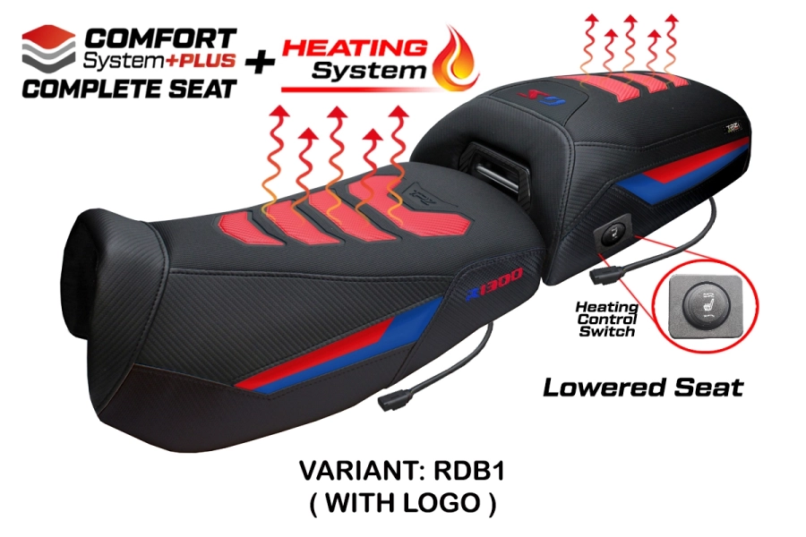 Complete seat compatible - BMW R 1300 GS Adventure 2024-2026 - mod Aalen Heating Comfort System Plus - Lowered