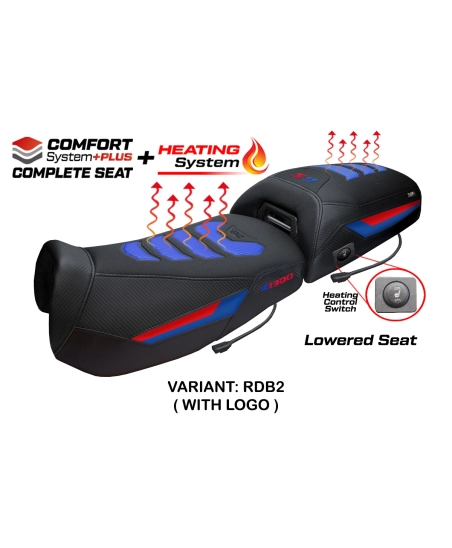 Complete seat compatible - BMW R 1300 GS Adventure 2024-2026 - mod Aalen Heating Comfort System Plus - Lowered