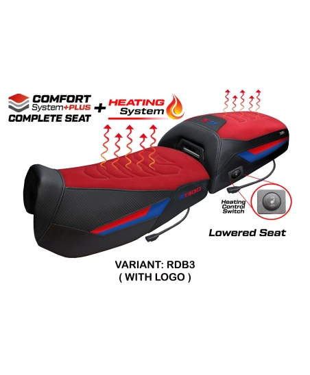 Selle complète compatible - BMW R 1300 GS Adventure 2024-2026 - mod Aalen Heating Comfort System Plus - Abaissée