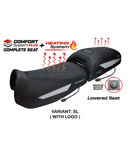 Complete seat compatible - BMW R 1300 GS Adventure 2024-2026 - mod Aalen Heating Comfort System Plus - Lowered