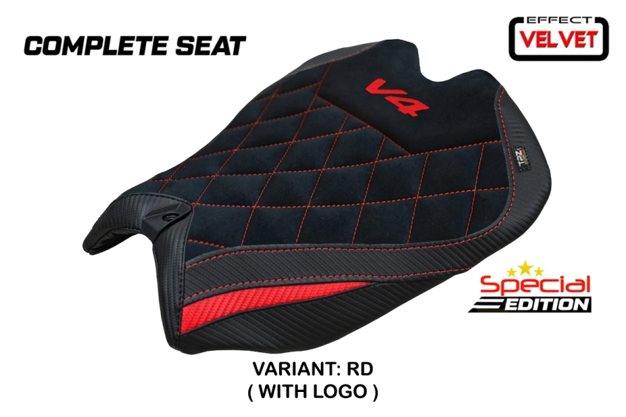 Sella completa compatibile - Ducati Panigale V4 2025-2026 - mod Pavia Velvet Special Edition