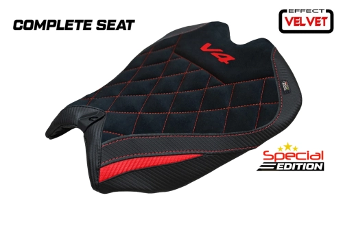 Complete seat compatible - Ducati Panigale V4 2025-2026 - mod Pavia Velvet Special Edition