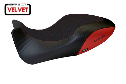 Housse de selle compatible Ducati Diavel (11-13) modèle Viano 1 velvet