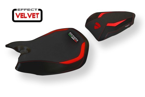 Funda de asiento compatible Ducati Panigale 899 (13-15) modelo de terciopelo de Seúl