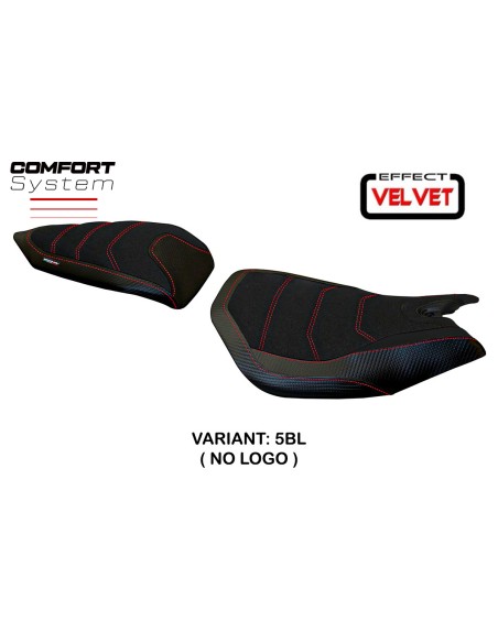 Funda de asiento compatible Ducati Panigale 899 (13-15) modelo Leiden velvet comfort system