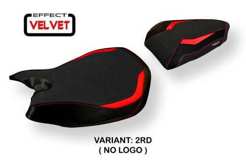 Funda de asiento compatible con Ducati Panigale 1199 (11-15) modelo Jarvan de terciopelo 2