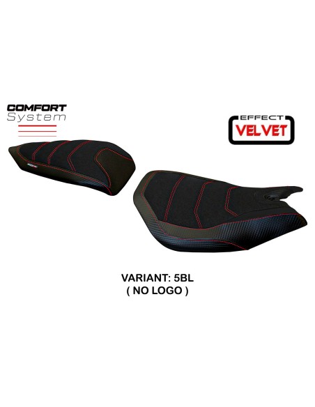 Funda de asiento compatible Ducati Panigale 1199 (11-15) modelo Leiden velvet comfort system