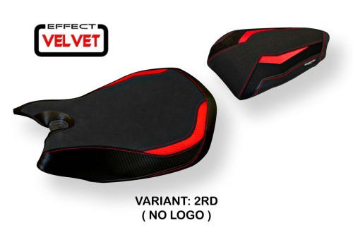 Funda de asiento compatible con Ducati Panigale 1299 (15-18) modelo Jarvan de terciopelo 2