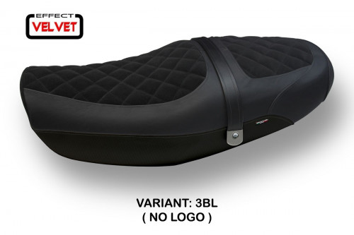 Rivestimento sella compatibile Kawasaki Z 900 RS (18-22) modello Natal Total Black velvet 2