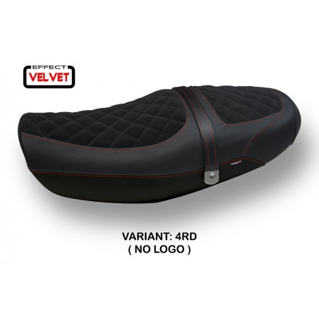 Housse de selle compatible Kawasaki Z 900 RS (18-22) modèle Natal Total Black Velvet