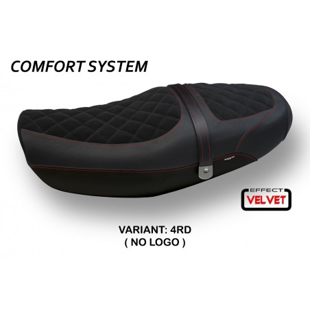 Seat cover compatible Kawasaki Z 900 RS (18-22) Natal Total Black velvet comfort system model