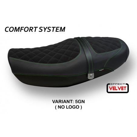 Sitzbezug kompatibel Kawasaki Z 900 RS (18-22) Modell Natal Total Black velvet comfort system