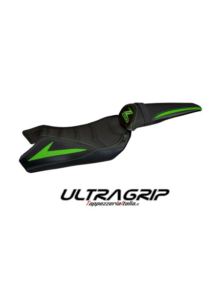Funda de asiento compatible con Kawasaki Z 1000 (10-13) modelo Berna Total Black ultragrip