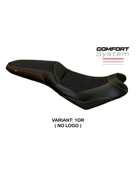 Funda de asiento compatible Kawasaki Versys 650 (07-22) modelo Elba Total Black comfort system