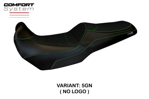 Seat cover compatible Kawasaki Versys 1000 (11-18) Lampedusa Total Black comfort system model 2
