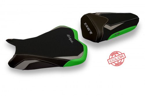 Funda de asiento compatible con Kawasaki Ninja ZX 6 R (13-18) modelo Astana special color
