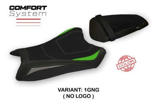 Funda de asiento compatible Kawasaki Ninja ZX 10 R (11-15) modelo Ca Mau special color comfort system 2