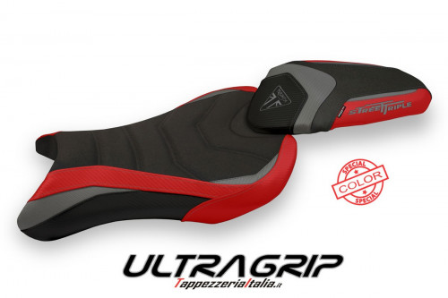 Funda de asiento compatible con Triumph Street Triple (17-22) modelo Avane special color ultragrip