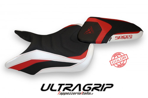 Funda de asiento compatible con Triumph Speed Triple (16-21) modelo Resia special color ultragrip