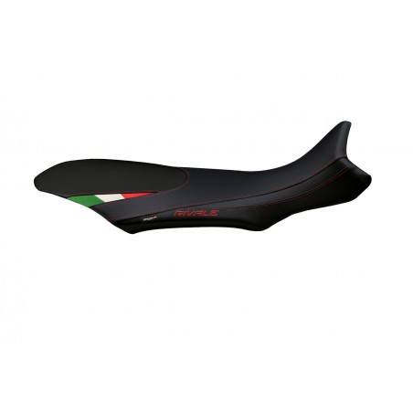 Sitzbezug kompatibel MV Agusta Rivale 800 (13-18) Modell Sorrento Total Black Tricolore